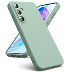 Oududianzi - Coque Compatible avec Samsung Galaxy A55 5G, [Coque Silicone Liquide] [Intérieur Microfibre] Souple Étuis en Caoutchouc Housse Antichoc Protection Bumper Coque Samsung A55 - Matcha