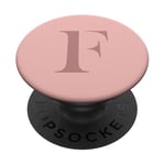 Lettre F Monogramme Nom Initiale F Rose Marron Cadeau pour Elle PopSockets PopGrip Adhésif