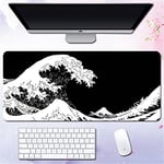 Morain Gaming Mouse Mat Art Print Painting Hokusai The Great Wave Big Rectangle Non-Slip Rubber Mousepad Mouse Pad, 800 * 400 * 3mm, Style 8