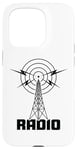 Coque pour iPhone 15 Pro Tour radio rétro - Radio jambon et écouteur ondes courtes