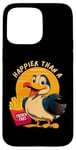 Coque pour iPhone 15 Pro Max Drôle unisexe Happier Than a Seagull with Fries