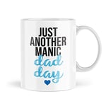 Tongue in Peach Dad Mugs | Just Another Manic Dad-Day Mug | Novelty Mug for Him Father's Day Husband Birthday Best Friend Daddy Lyrics Banter | MBH2113