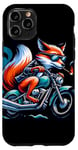 Coque pour iPhone 11 Pro Renard Sur Moto Vibe Cool