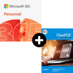 Pack Microsoft 365 Personnel - 1 utilisateur - Abonnement 1 an + FlexiPDF Home &amp; Business - 3 PC - licence perpétuelle