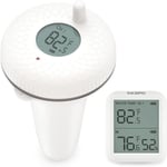 IBS-P01R Thermomètre Piscine Flottant sans Fil Radio,Thermomètre de Température d'eau avec Récepteur Numérique Exterieur Inte 1