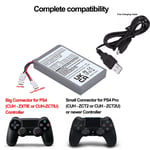 RECHARGEABLE BATTERY FOR PS4 CONTROLLER CUH-ZCT1 HIGH CAPACITY + CABLE UK Seller