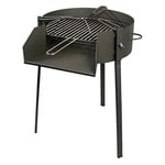 Barbecue Rond avec Support pour poêle à Paella - IMEX EL ZORRO - 60 x 75 cm - Charbon - 5 personnes