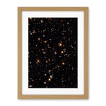 Artery8 Hubble Space Telescope Image A Look Into The Universe's Past Ultra Deep Field Near Infrared View Of Distant Galaxies Billions Of Light Years Away Artwork Framed Wall Art Print 18X24 Inch