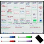 Magnetisk whiteboard för kylskåp - Veckoplanerare för måltider - Familjeplanerare - Suddgummi whiteboard - Organisera dig för att minska stress i ditt liv