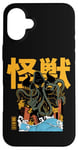 iPhone 16 Plus Kaiju Kraken Japanese Monster Movie Retro Comic Manga Style Case