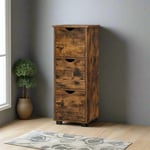 Tall Slim Bathroom Cabinet Narrow Bedroom Cupboard Rustic Hallway Shoe Storage