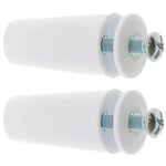 cyclingcolors 2x Butée d'arrêt de lame finale de volet roulant cône Ø22mm longueur 40mm en polypropylène blanc RAL 9010 avec rondelle et vis Store Fenêtre Enroulement Déroulement Coffre Universel