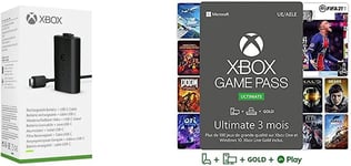 Kit Play & Charge Nouvelle Génération & Abonnement Game Pass Ultimate | 3 Mois | /Win 10 Pc - Code Jeu À Télécharger