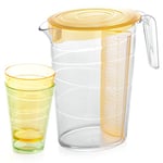 Tescoma Mydrink Carafe 4 Verres avec Couvercle, Orange, 23 x 13 x 23,2 cm