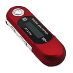 USB MP3-spelare Bärbar Musikspelare Digital LCD-skärm 4 GB Lagring FM-radio Multifunktionell MP3-musikspelare USB-stick Fk [DB] Red