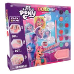 DIAMOND DOTZ DTZ10.009 - Original 5D Diamond Painting DOTZIES Set My Little Pony avec 6 motifs : 2 images 15 x 15 cm, 2 bracelets, 2 autocollants/autocollants, DIY Diamant complet pour enfants à partir de 6 ans