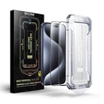 LIVSTIDSGARANTI - BOOM iPhone 15 Pro Härdat Glas Skärmskydd - 2 Pack