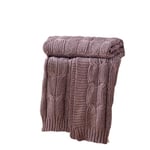 Catherine Lansfield Chunky Marl Knit Cosy, 130x170 cm, Blanket Throw, Plum