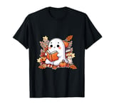 Cute Ghost Reading Club Book Lovers Halloween Men Women Kids T-Shirt