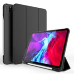 iPad Pro 11" Gen 1/2/3/4 etui med en pennelomme - sort