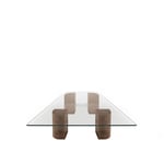 Friends & Founders - Quarter Lounge Table 120 x 70 High Natural Oak - Spisebord - Ida Linea Hildebrand - Beige - Glass/Tre