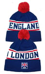 Beanie Bobble Hat Mens Womens London England Insulated Union Jack Great Britain