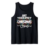 Art Therapist Christmas Crew Cute Art Therapy Xmas Lights Tank Top