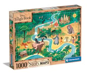 Clementoni Jigsaw Puzzle Disney The Jungle Book Story Maps 1000 Pieces - Puzzle For Adults 14-99 Years, Gift For Men/Women, Made In Italy, 39816