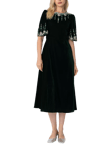 Raishma Elvira Beaded Velvet Midi Dress