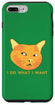 Coque pour iPhone 7 Plus/8 Plus Vintage l Do What I Want Chat orange rétro drôle