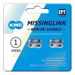 KMC Unisex's Z1eHX EPT Missing Links, Dark Silver, Wide (1/8")