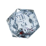 Snow Globe 54mm D20 Colorful Snowflake, Red, Green /Silver Terning - Rollespill fra Outland