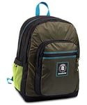 Invicta Backpack, JELEK RIPSTOP Eco-friendly Knapsack, Book Bag, for Teen, Girls&Boys, For School, Sport, Free Time, with Side Pockets & Laptop Sleeve, Italian Design, green/black