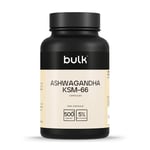 Bulk KSM-66 Ashwagandha Capsules, 500 mg, Pack of 30, 30 Servings, Packaging May Vary