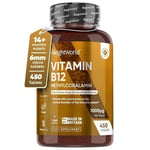 Vitamin B12 Tablets High Strength – 1000mcg Vegan B12 Supplement – 450 Pure M...