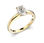 Festive Selena enstens diamantring oval gult guld 0,70 ct 18-683-070-KK-HSI1