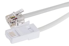 Maplin RJ11 Connector to BT Plug (BT- 431A) Telephone Modem Lead 3m White