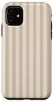 Coque pour iPhone 11 Joli motif rayé neutre beige clair lignes verticales