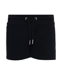 Superdry Womens Orange Label Classic Jersey Shorts - Black Cotton - Size 14 UK