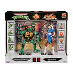 BANDAI 2 Pack | Teenage Mutant Ninja Turtles Michelangelo Vs Street Fighter Chun-Li Action Figures | 6'' And Turtle With Articulation, P81252