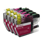 4 Magenta Printer Ink Cartridges for use with Brother MFC-J5335DW & MFC-J6530DW