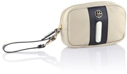 New Hugo BOSS womans beige leather mini travel wallet purse hand clutch bag £99