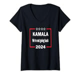 Womens Kamala We're Not Going Back 2024 Statement for Empowerment V-Neck T-Shirt