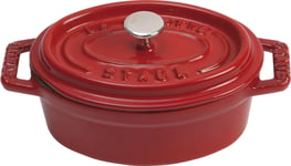 staub Mini Pico Cocotte Oval Cherry 11cm Small two-handed enamel pot