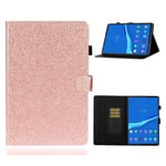 Lenovo Tab M10 FHD Plus läderfodral med tema flash powder - Roséguld