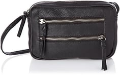 Pieces Kendra Leather Party Bag, Sac bandoulière - Noir (Black/Pink), Taille Unique