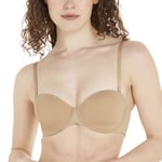 Calvin Klein BH Strapless Lined Bra Beige E 65 Dam