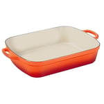 Le Creuset Plat Signature Rectangulaire en Fonte Émaillée, 37 cm, 6,6 L, 4,74 kg, Volcanique, 20184370902422