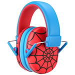 Procase Casque Anti Bruit Enfant, Casque Pliable Réglable Confortable, avec Une Atténuation de NRR 24dB, Serre-tête Souple pour Milieu Bruyant ou Stressant -Rouge