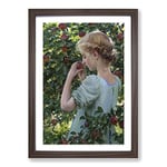 Big Box Art Charles C. Curran Scent of The Apple Framed Wall Art Picture Print Ready to Hang, Walnut A2 (62 x 45 cm)